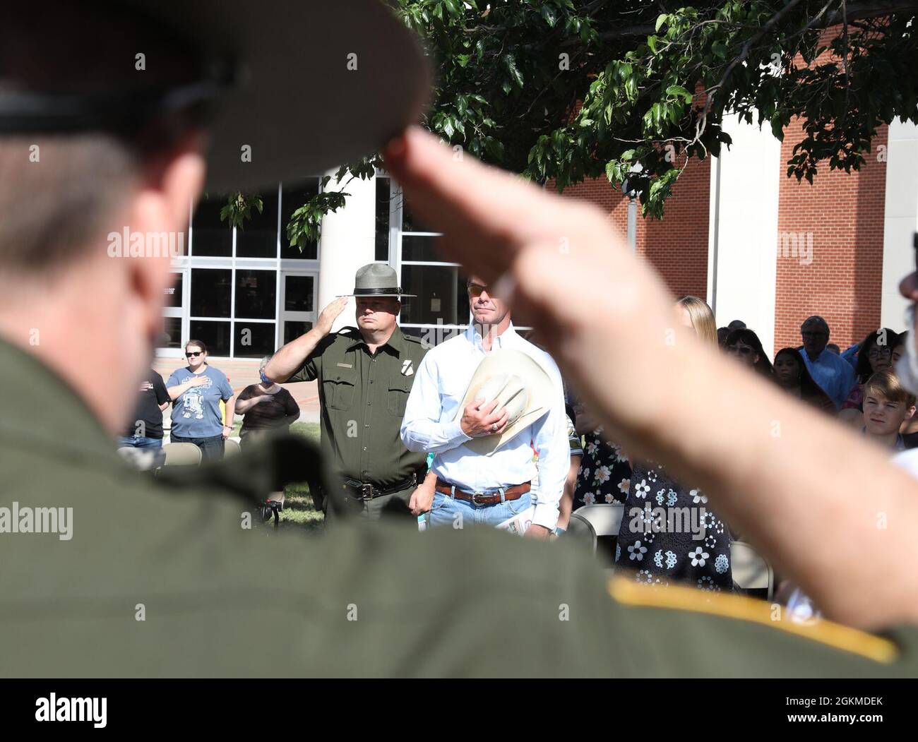 Customs and Border Patrol Agent Salutes