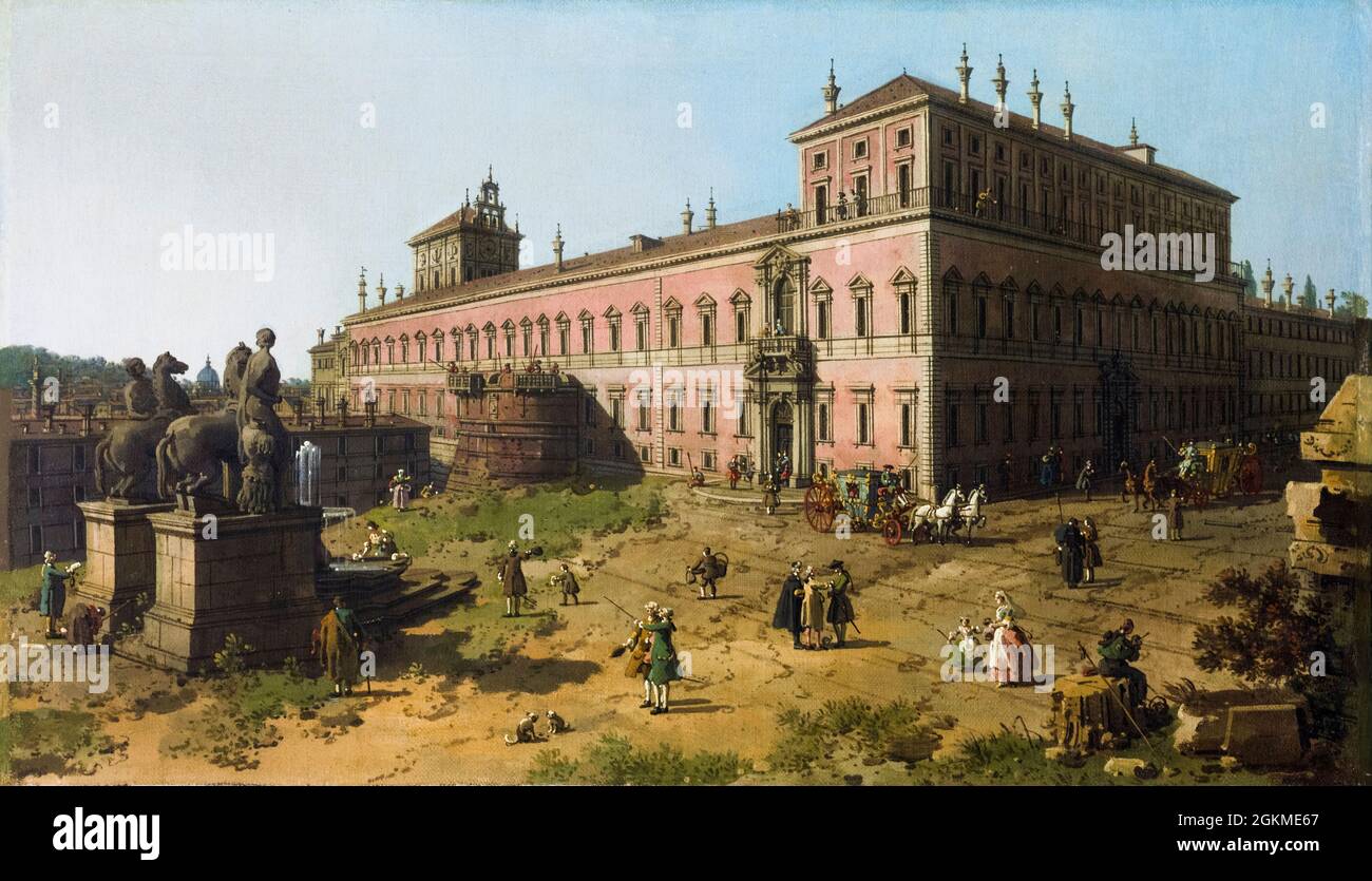 Canaletto, The Palazzo del Quirinale, Rome, painting, 1750-1751 Stock Photo