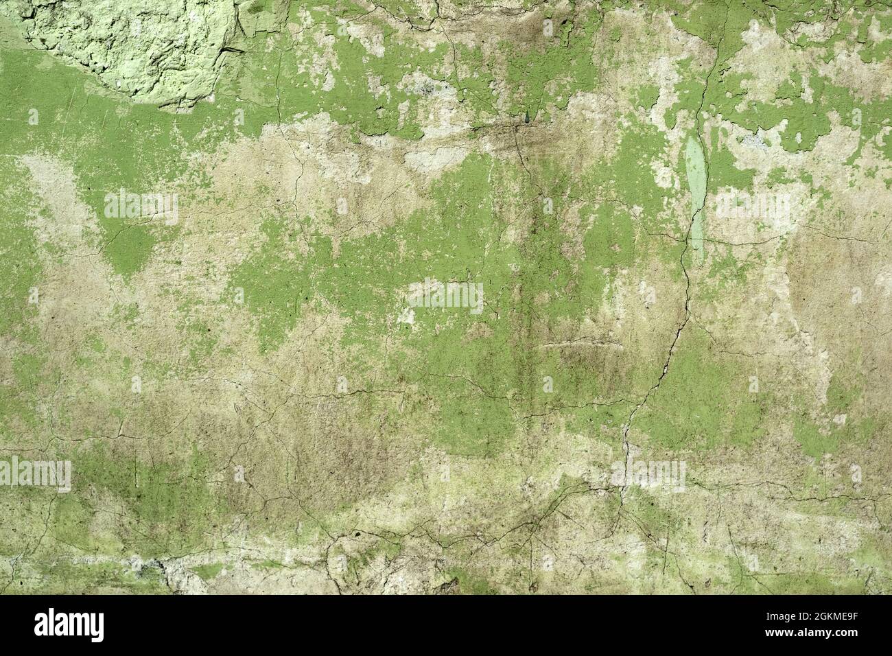 Green concrete wall texture, ancient grunge background Stock Photo