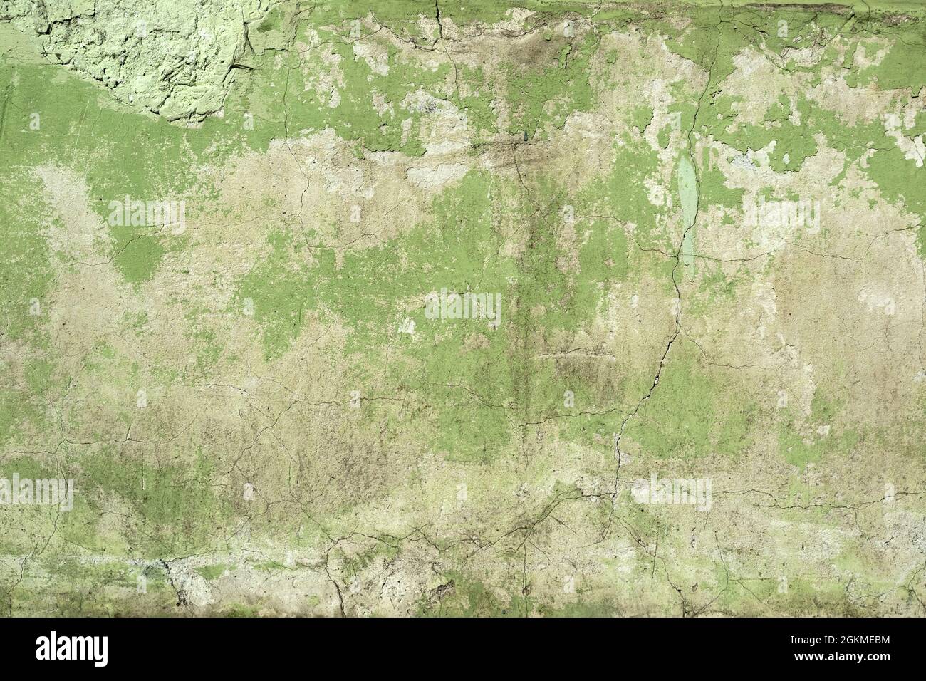 Green concrete wall texture, ancient grunge background Stock Photo