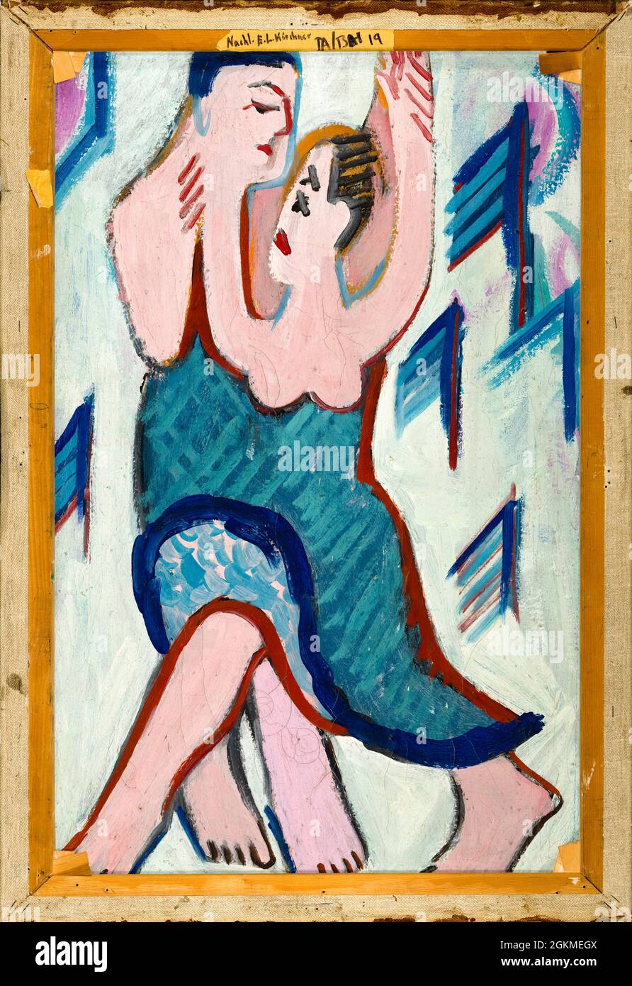 Ernst Ludwig Kirchner, Dancing Couple in the snow, painting, 1928-1929 Stock Photo