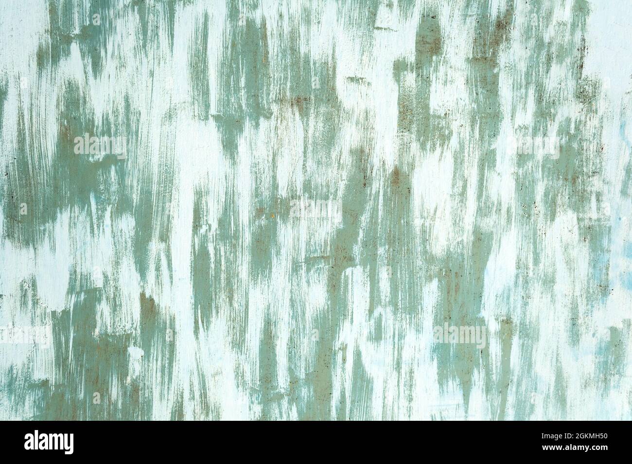 Green painted grunge wall background or texture Stock Photo