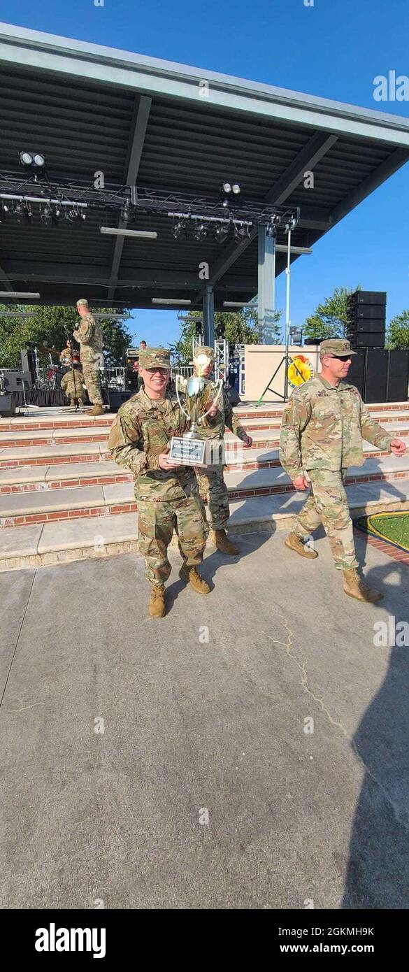 The U.S. Army Aviation Center of Excellence Non-Commissioned Officer Academy - Eustis won the Fort Eustis Remember the Fallen Commanders Cup at Joint Base Langley-Eustis, Virginia, May 27, 2021. They competed against other units from across Fort Eustis in several competitions being held in conjunction with other Memorial Day activities. Stock Photo