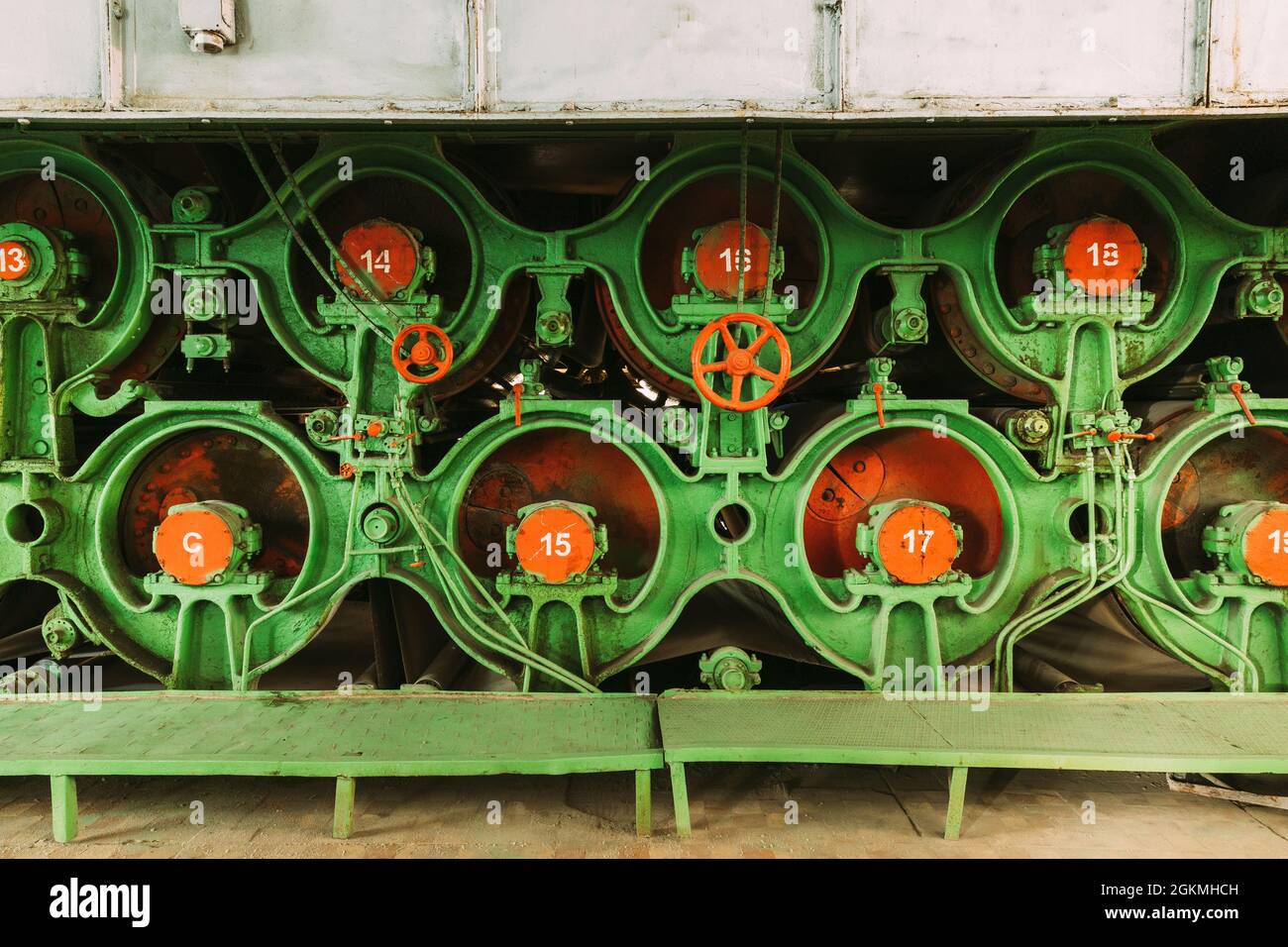Shafts Of Old Papermaking Machine. Detail Stock Photo Alamy