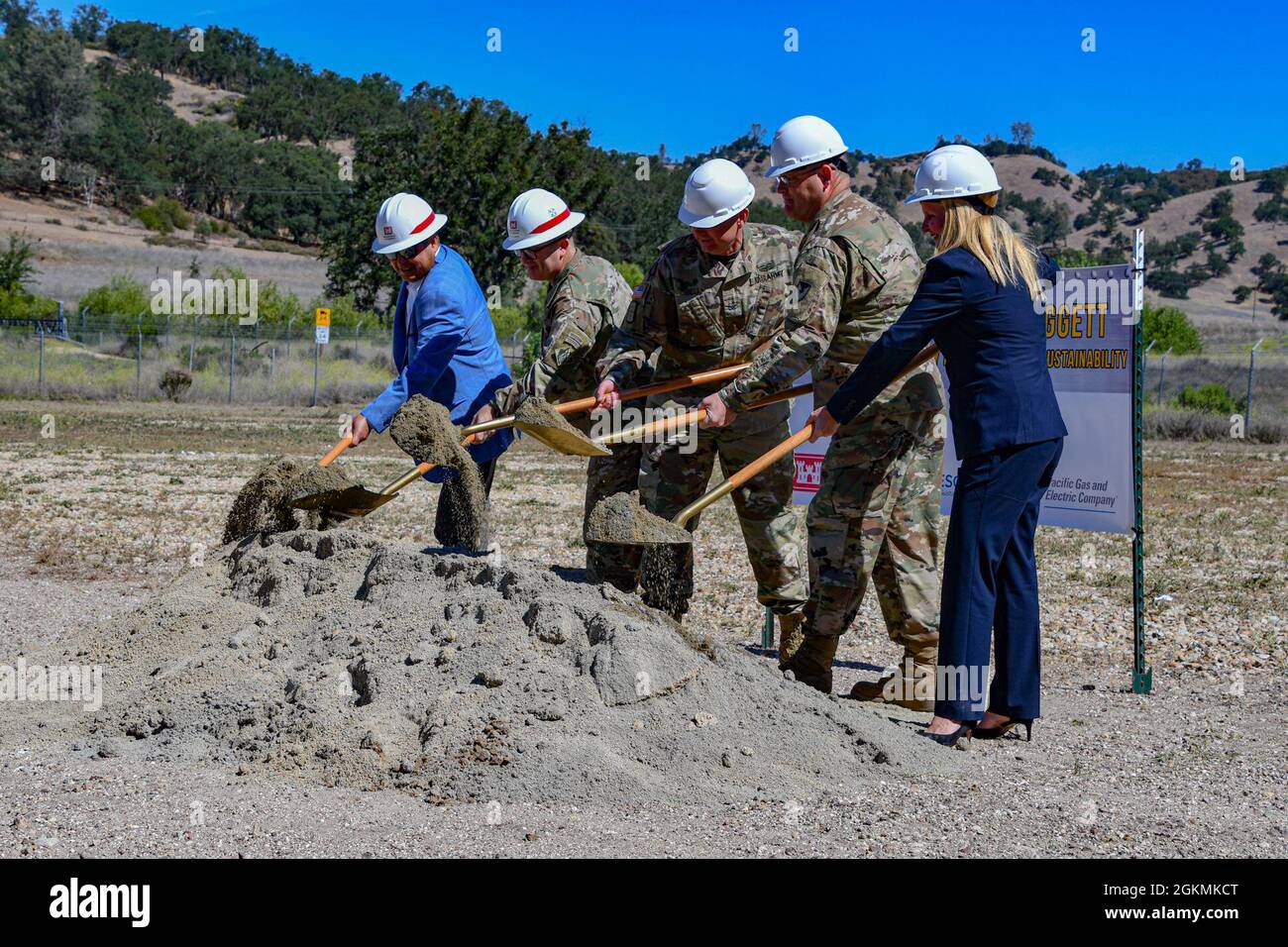 Leaders from Fort Hunter Liggett and other project partners break