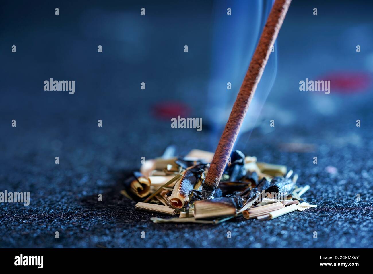 Spices for smoking in the studio photographed with smoke and dark