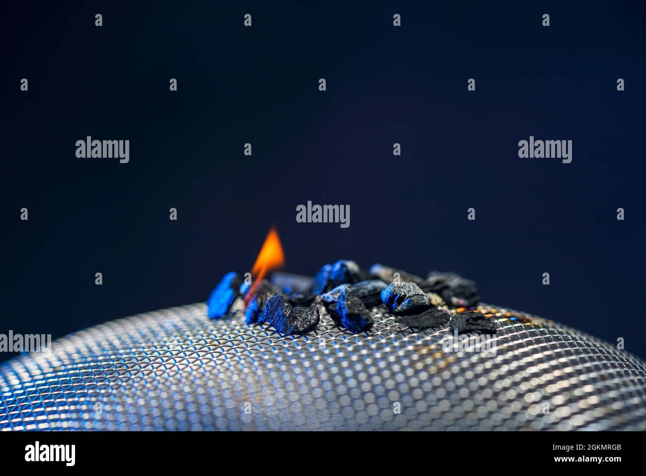 Spices for smoking in the studio photographed with smoke and dark