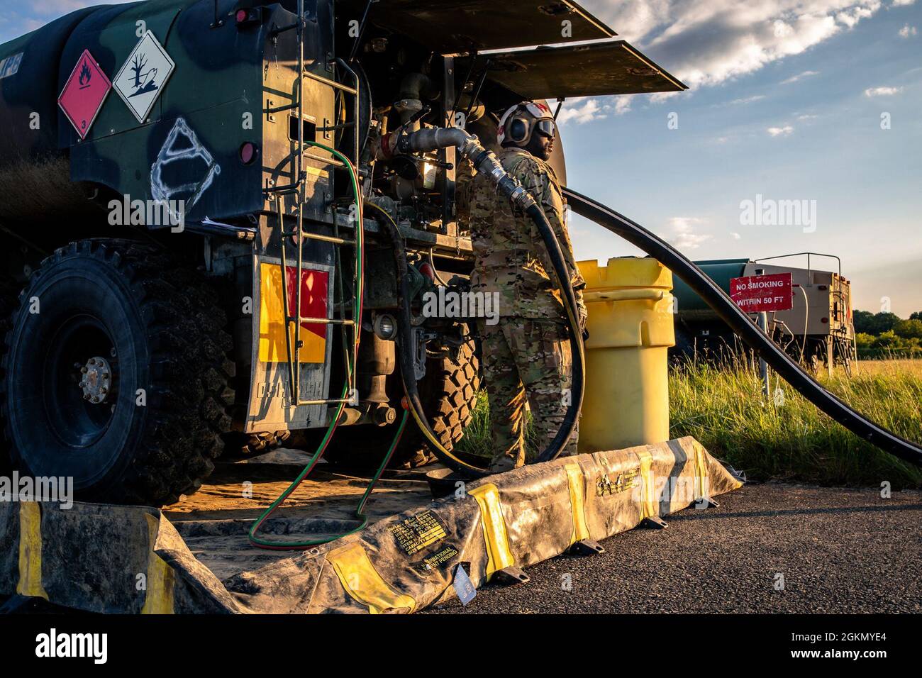 Sgt. Nicholas Bostic a 92F (petroleum supply specialists) is on FARP ...