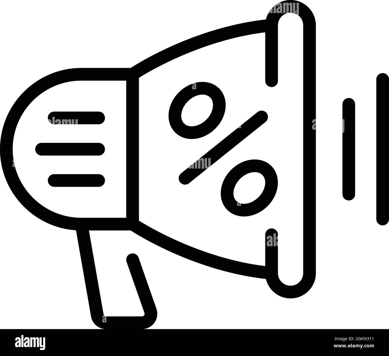 Sale megaphone icon outline vector. Speaker price. Mega promotion Stock ...