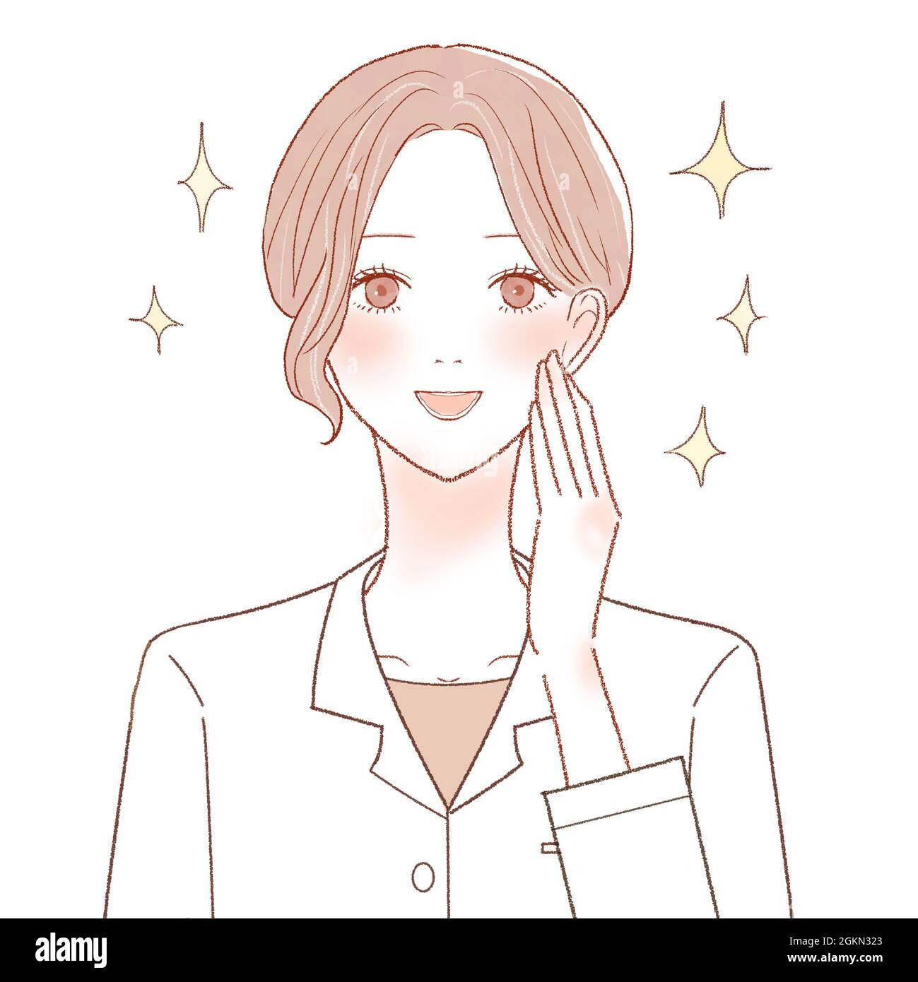 Female doctor. Skin care image. On a white background Stock Photo Alamy