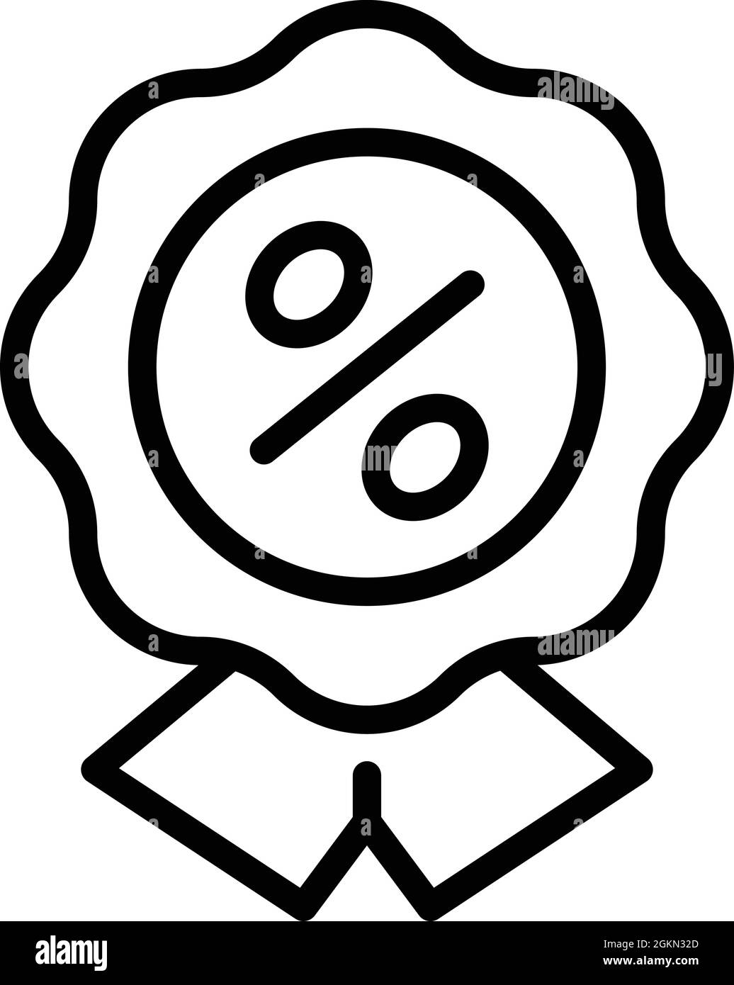 Sale price ribbon icon outline vector. Tag label. Discount offer Stock ...
