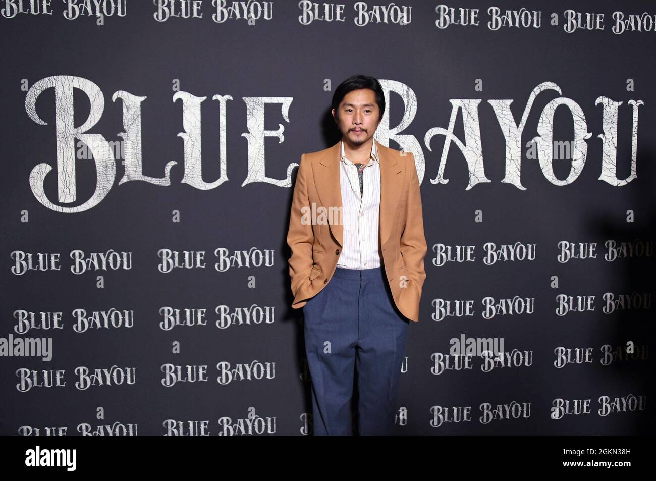 Los Angeles, USA. 14th Sep, 2021. Justin Chon arrives at Focus Features' BLUE BAYOU Los Angeles Premiere held at the DGA in Los Angeles, CA on Tuesday, ?September 14, 2021. (Photo By Sthanlee B. Mirador/Sipa USA) Credit: Sipa USA/Alamy Live News Stock Photo