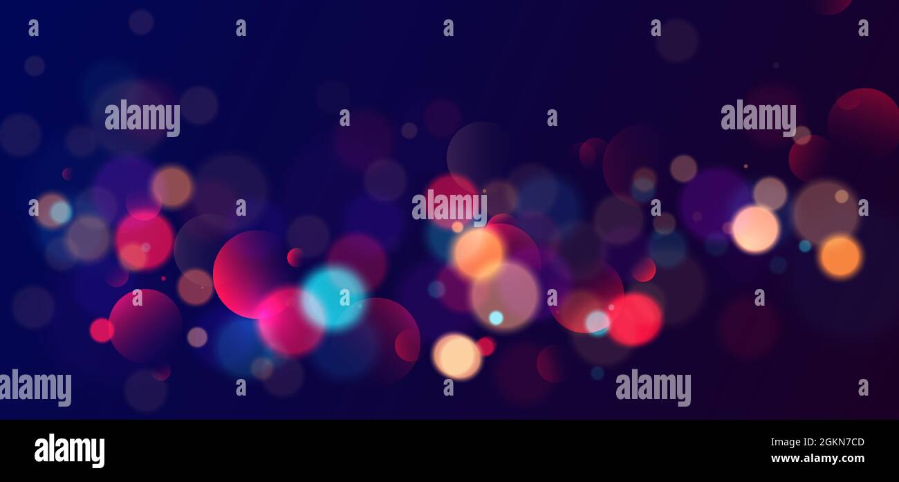 Colorful bokeh lights background. Blurred circle shapes. Vector ...