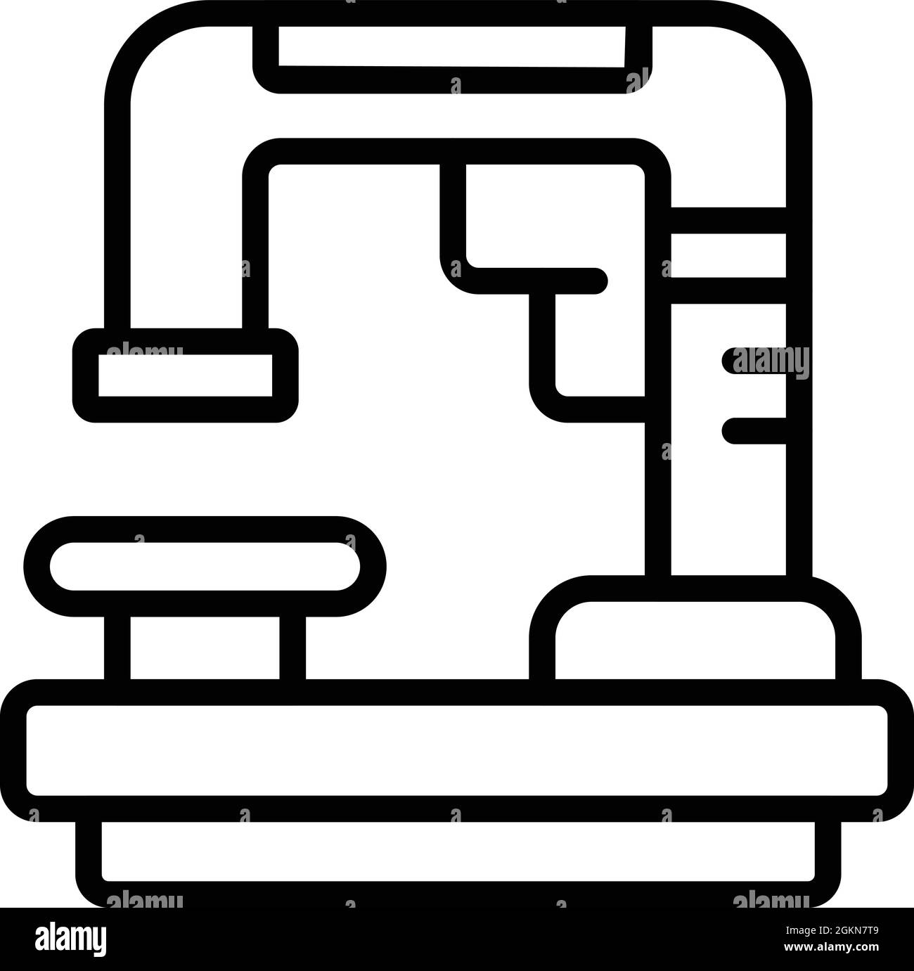 Lab microscope icon outline vector. Laboratory research. Chemistry test Stock Vector