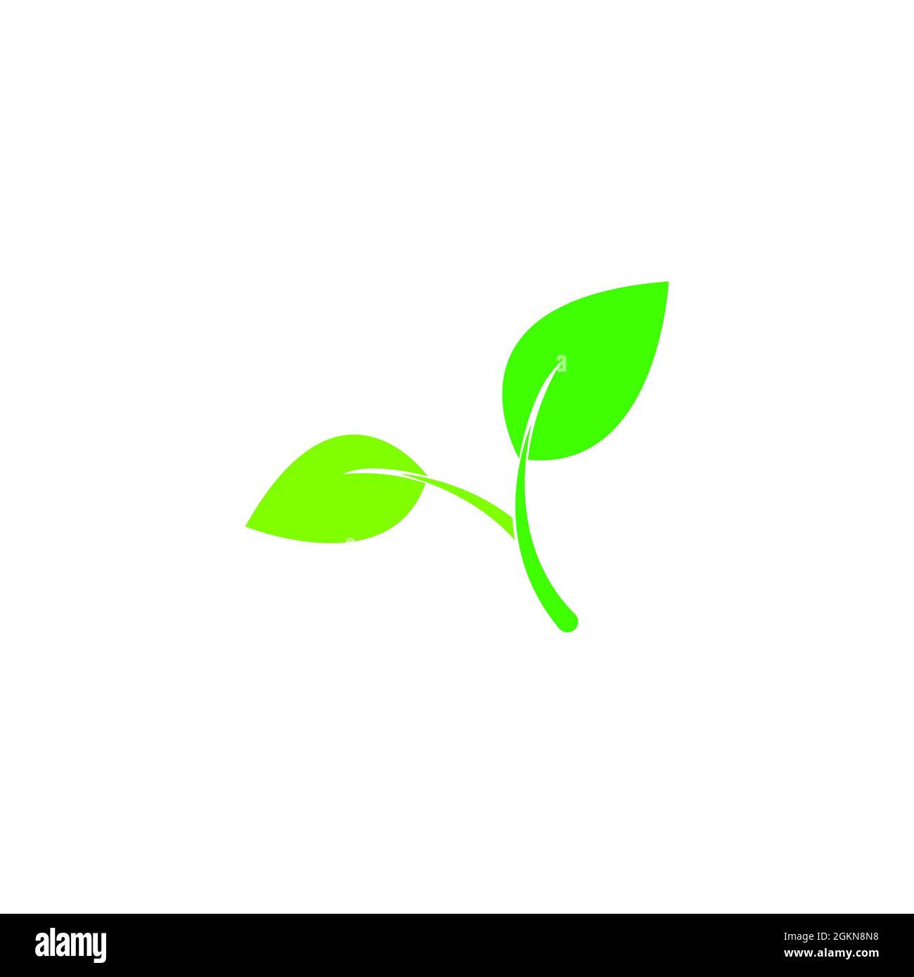 leaf logo icon vektor illustration design Stock Photo - Alamy
