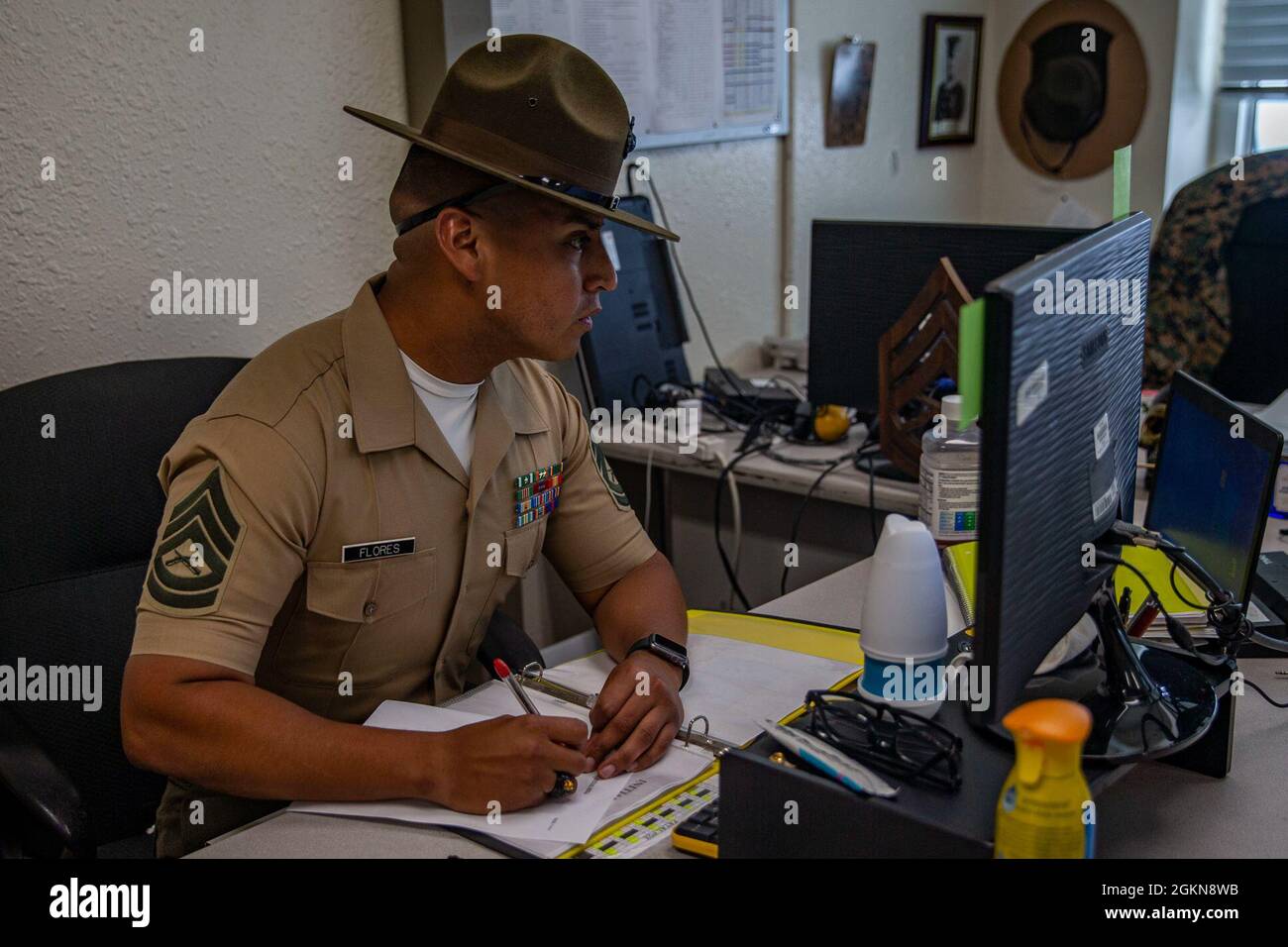 GySgt Jose Flores, a Chief Drill Instructor for Fox Company, 2nd ...