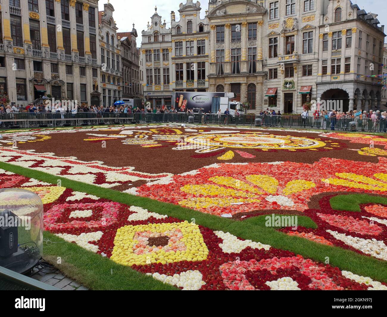 Brüssel - Grand Place - Herz und Bühne der Stadt (Blumenteppich 2018) Stock Photo