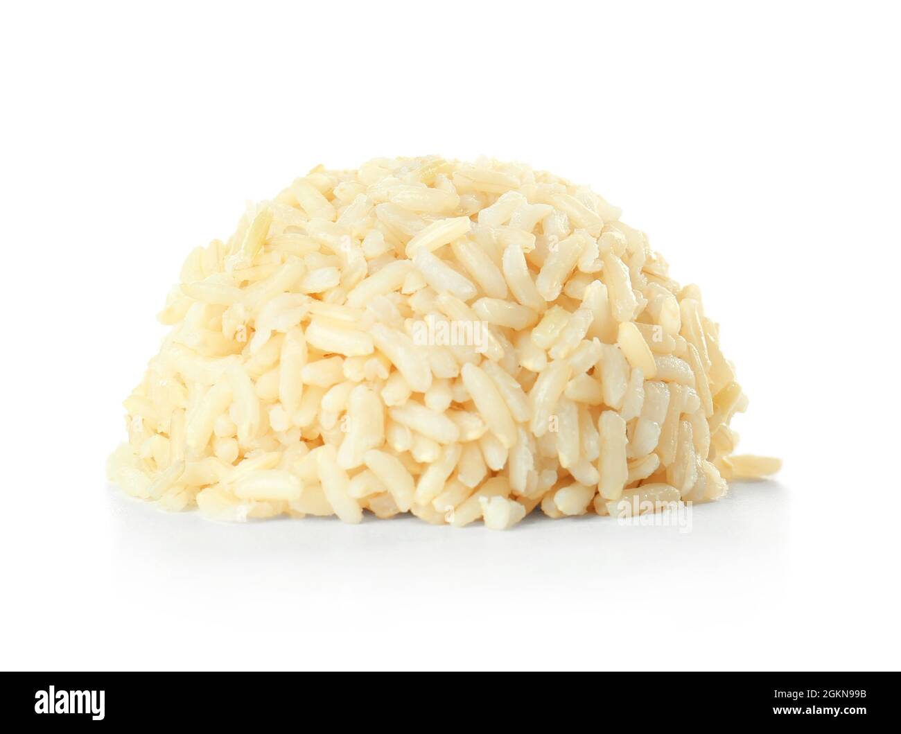 Cooked rice ball on white background Stock Photo - Alamy