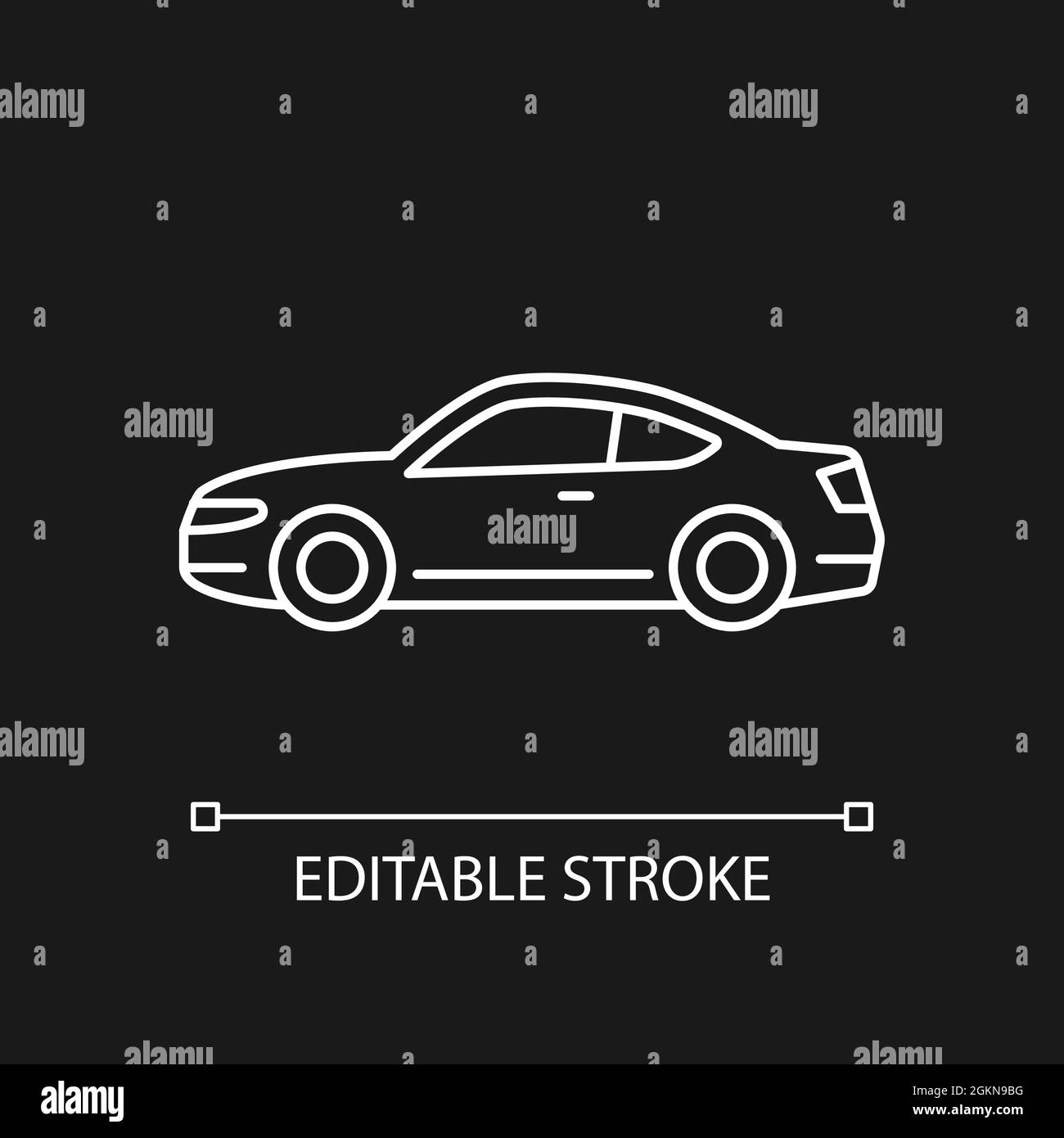 Coupe car white linear icon for dark theme Stock Vector Image & Art - Alamy