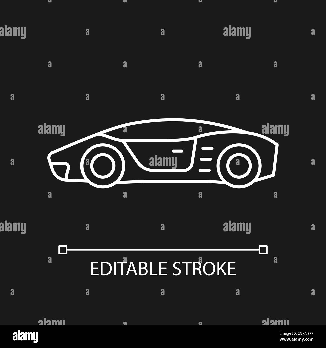 Supercar white linear icon for dark theme Stock Vector Image & Art - Alamy