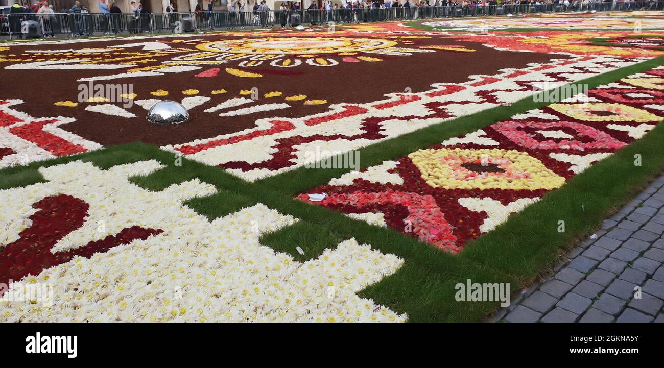 Brüssel - Grand Place - Herz und Bühne der Stadt (Blumenteppich 2018) Stock Photo