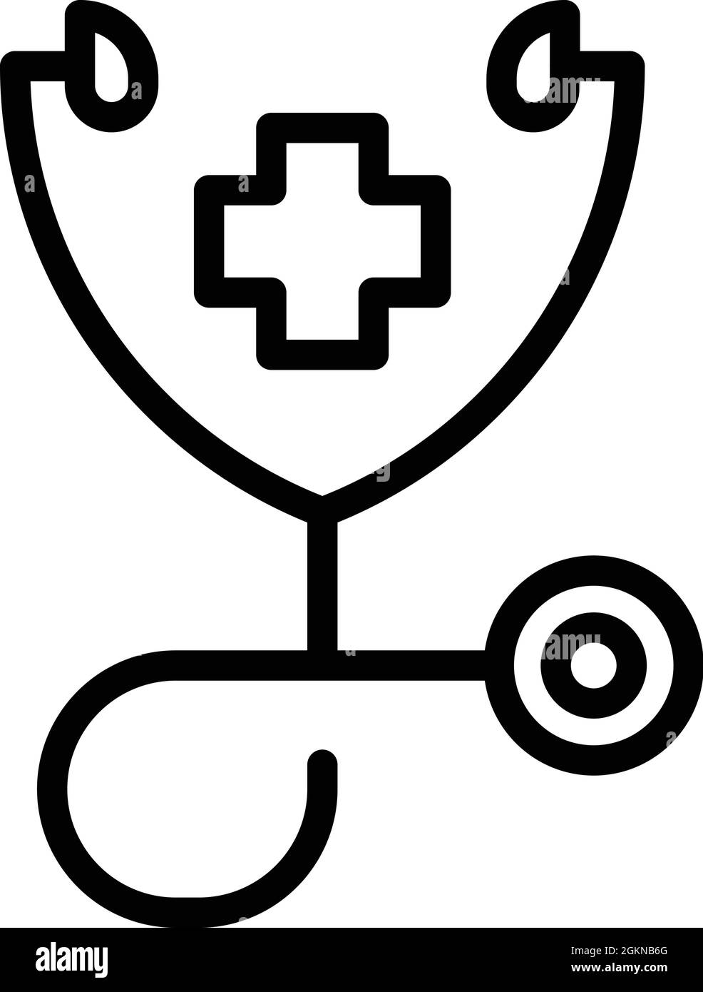 Stethoscope icon outline vector. Doctor tool. Medical nurse Stock Vector  Image & Art - Alamy