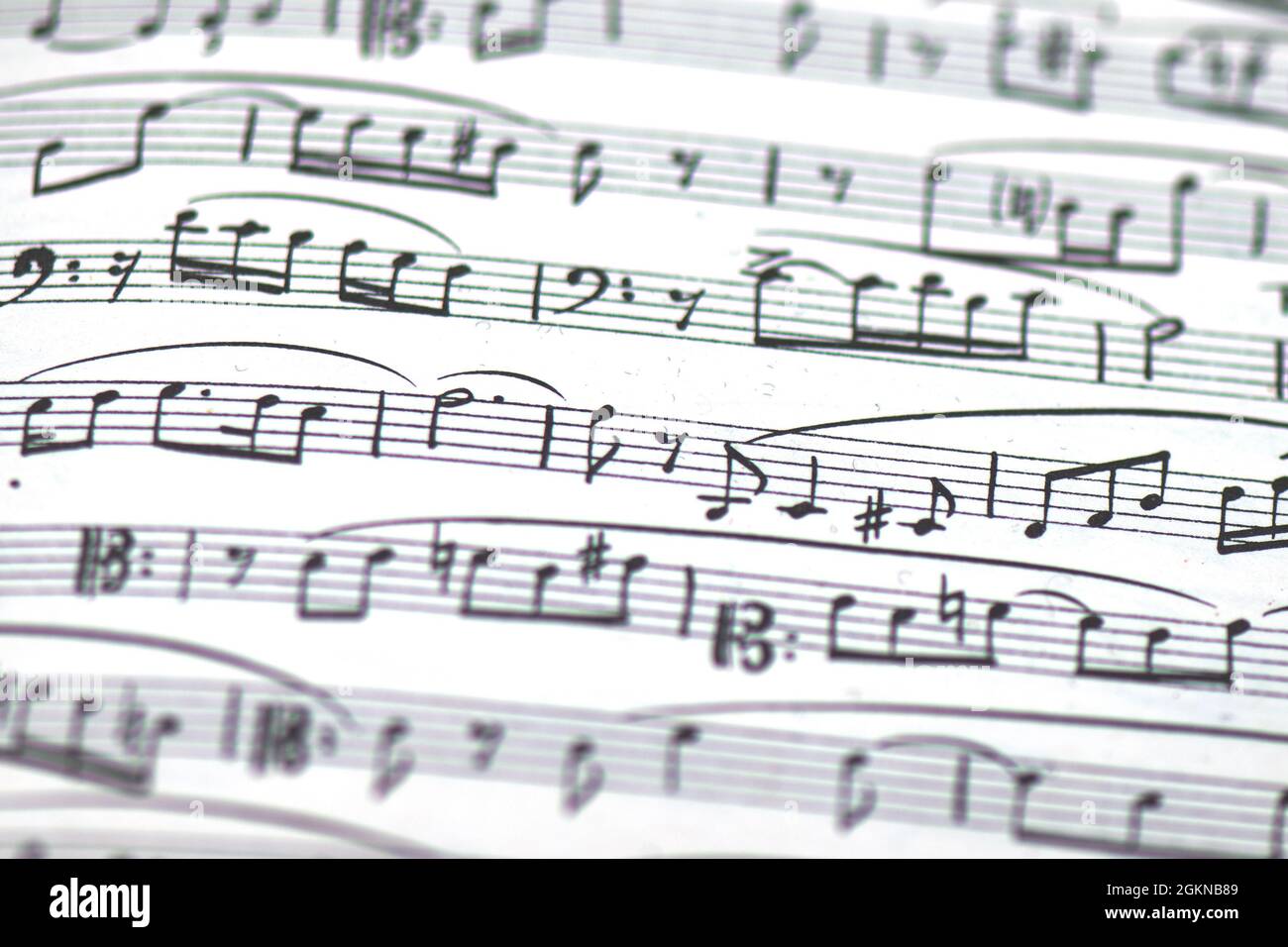 Detail of musical score Stock Photo
