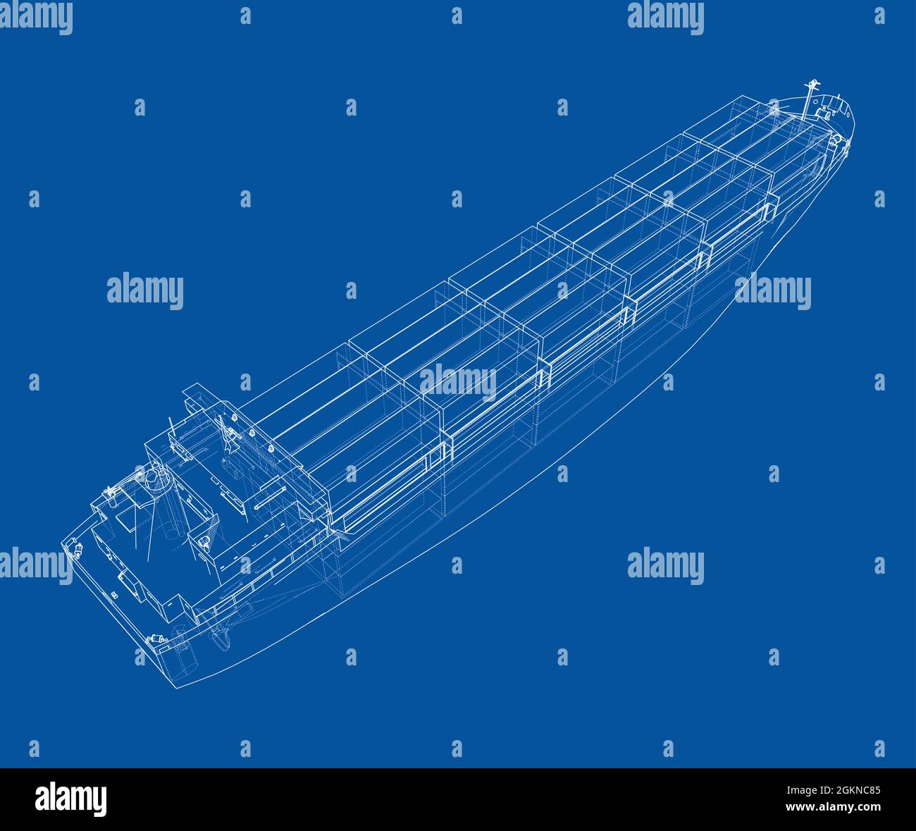 Cargo ship with containers. Vector Stock Vector Image & Art - Alamy