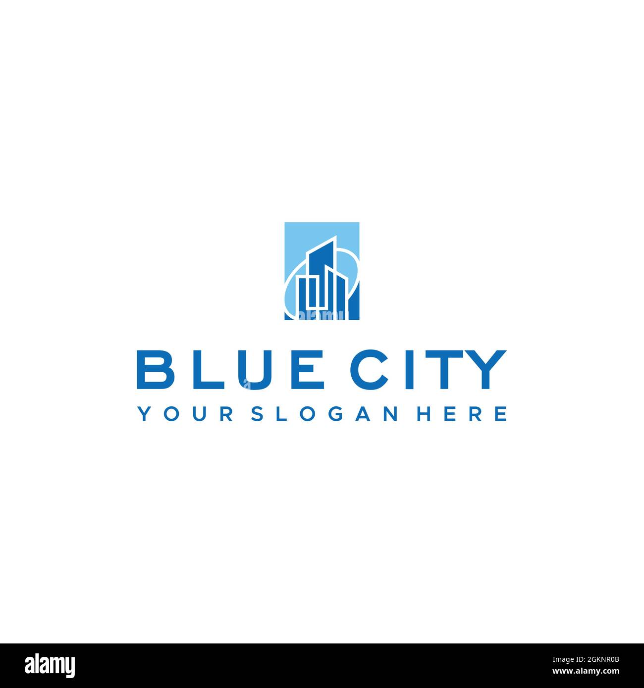 flat BLUE CITY real estate building Logo design Stock Vector Image & Art Alamy