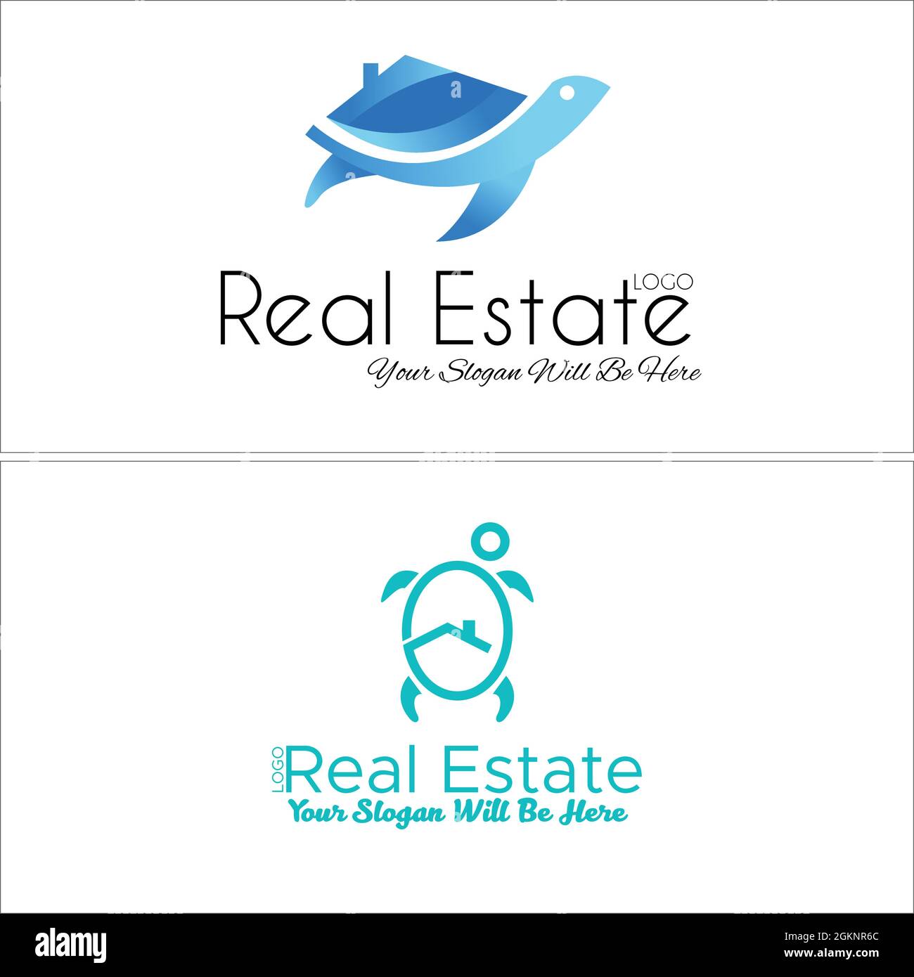 Real estate home turtle icon logo design Stock Vector
