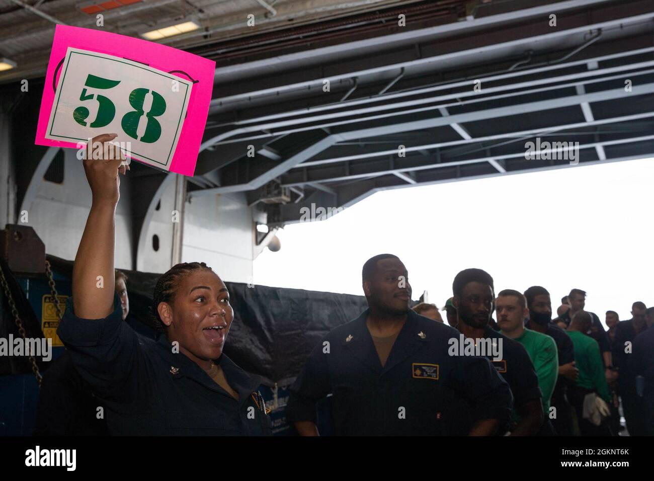 Sailors assigned to USS Gerald R. Ford (CVN 78) muster to their