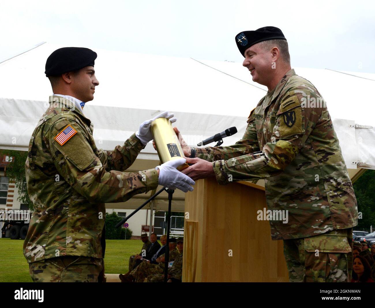U.S. Army Maj. Gen. Christopher Mohan (right), 21st Theater Sustainment ...