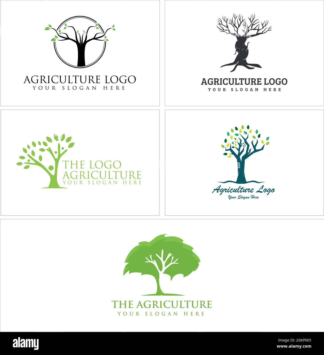 Agriculture community nonprofit foundation tree people logo design Stock Vector