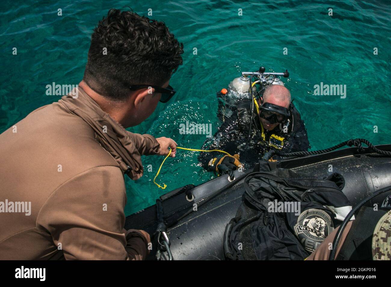 U.S. Navy Seabees with Underwater Construction Team Stock Photo - Alamy