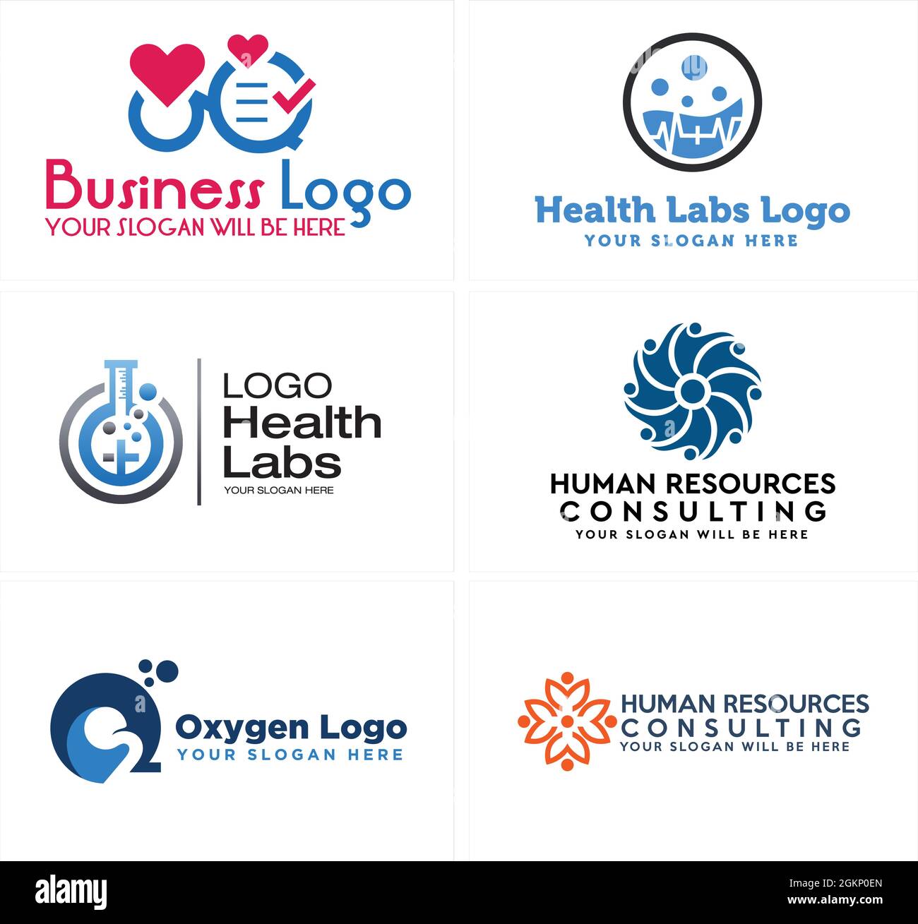 Laboratory human resources consulting logo design Stock Vector