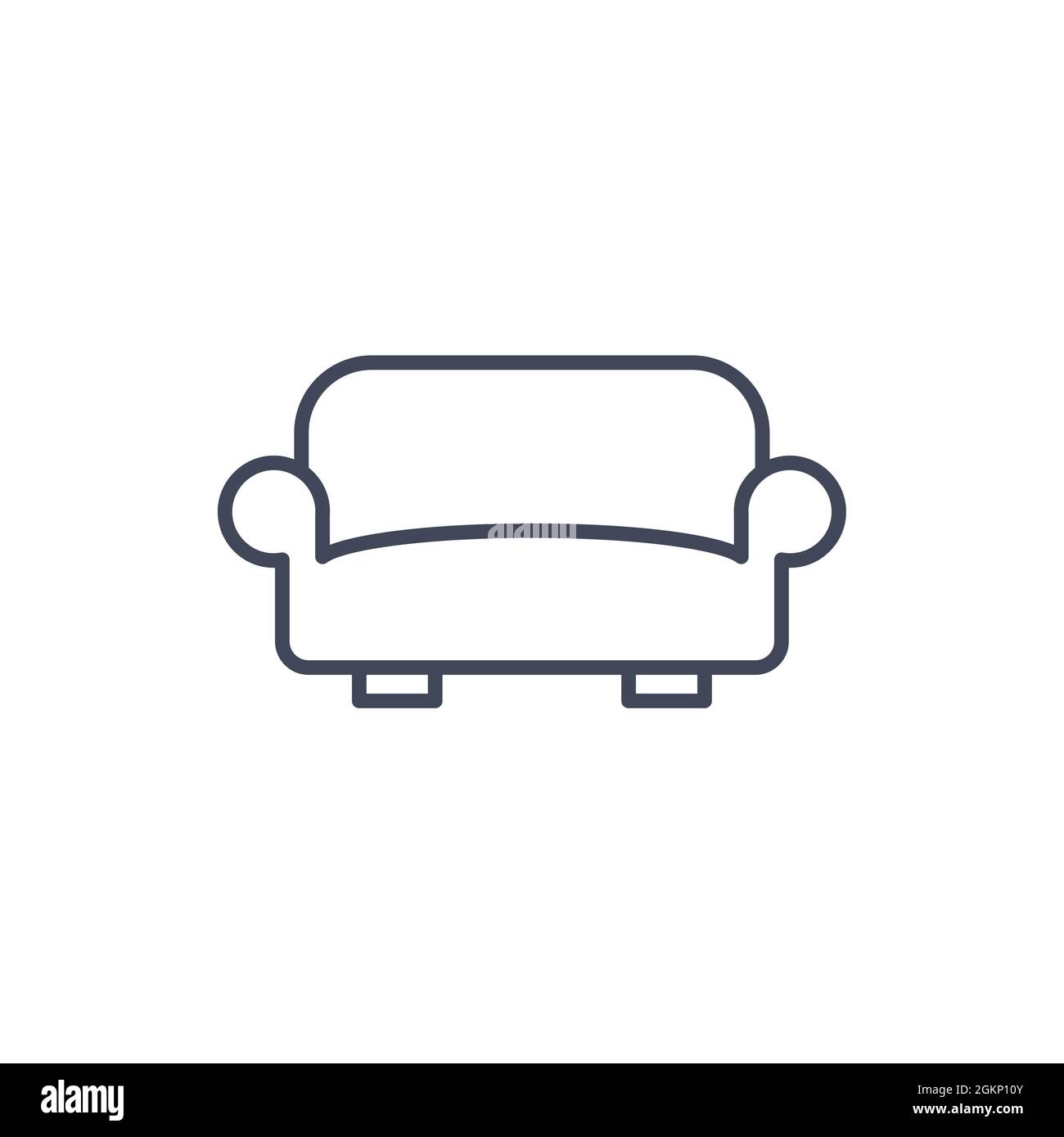 Sofa line icon pictogram. Outline sofa home lounge furniture icon Stock Vector