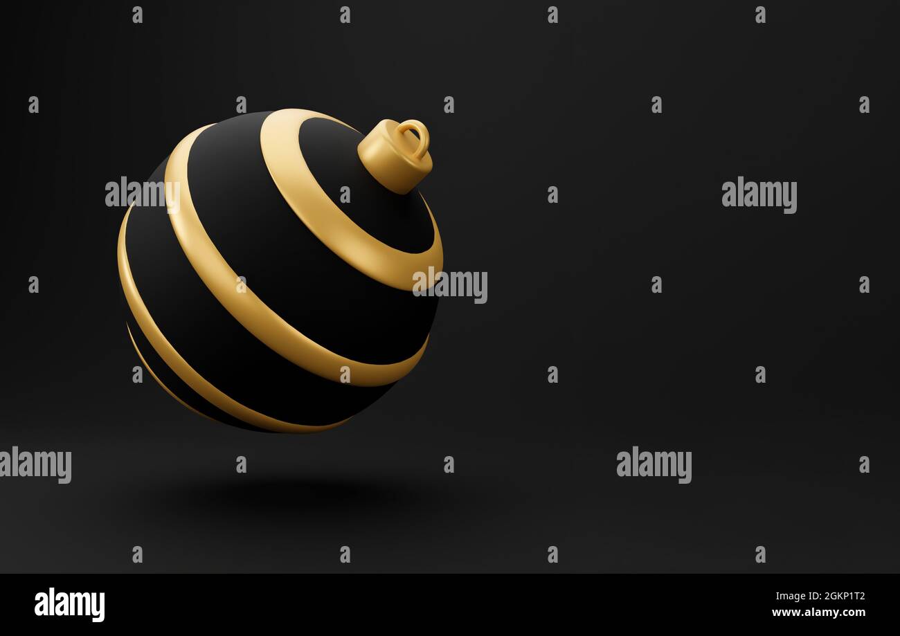 Merry Christmas and Happy New Year 3d render illustration card with ...