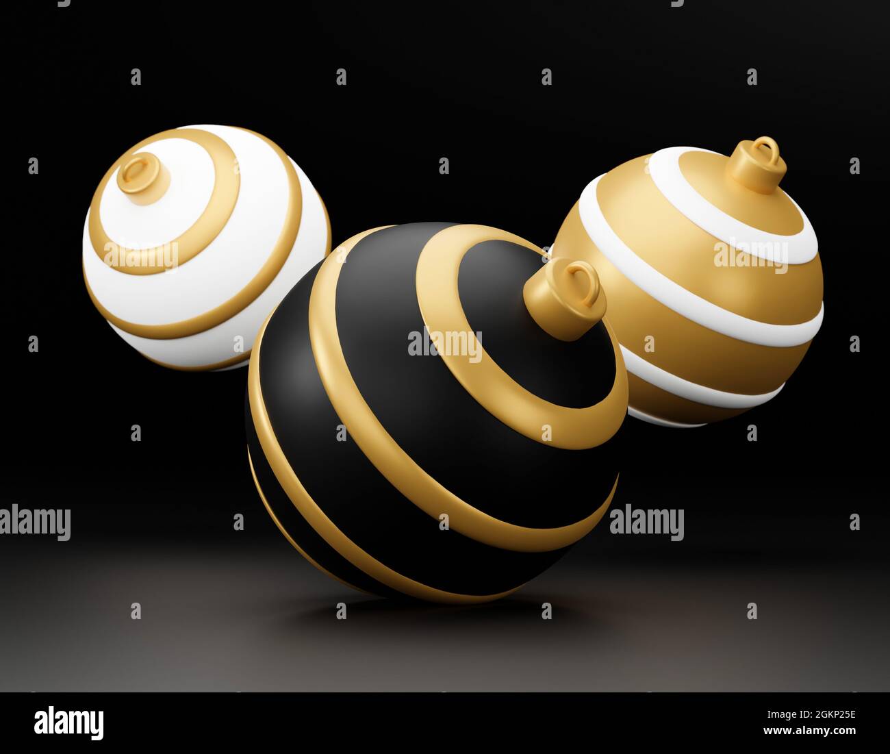 Merry Christmas and Happy New Year 3d render illustration card with ...