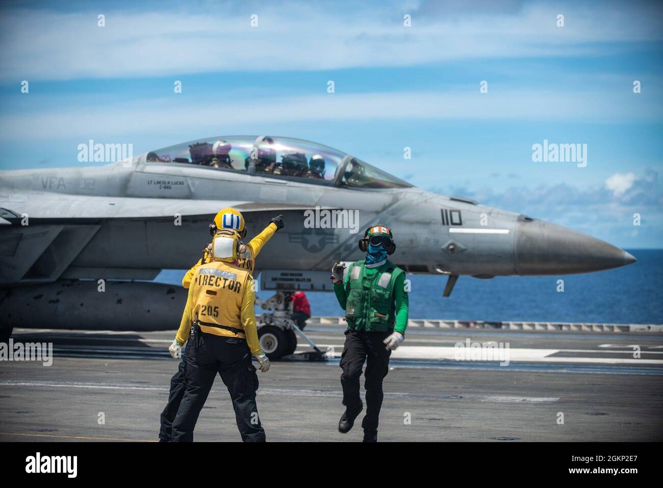 210610-N-WS494-1072 PHILIPPINE SEA (June 10, 2021) Sailors prepare an F ...