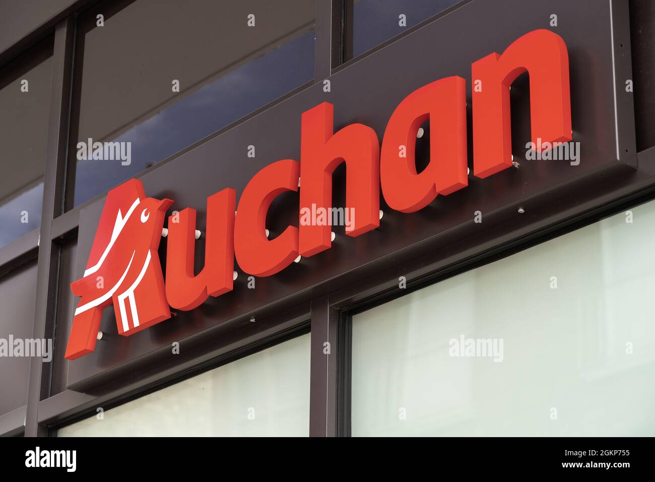 Auchan logo hi-res stock photography and images - Alamy