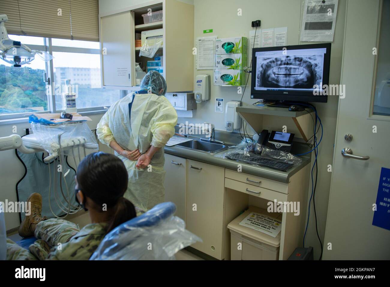 Atsuko Kobashigawa, a dental hygienist from the 18th Dental Squadron
