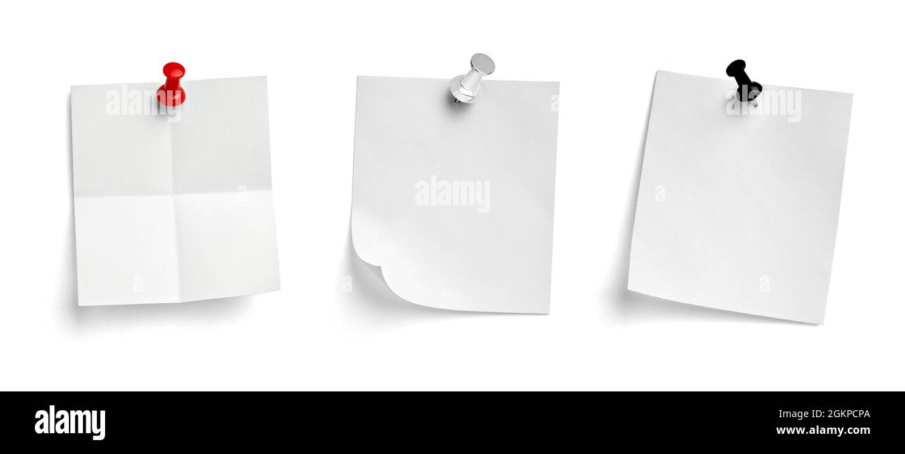 note paper push pin message red white black Stock Photo Alamy