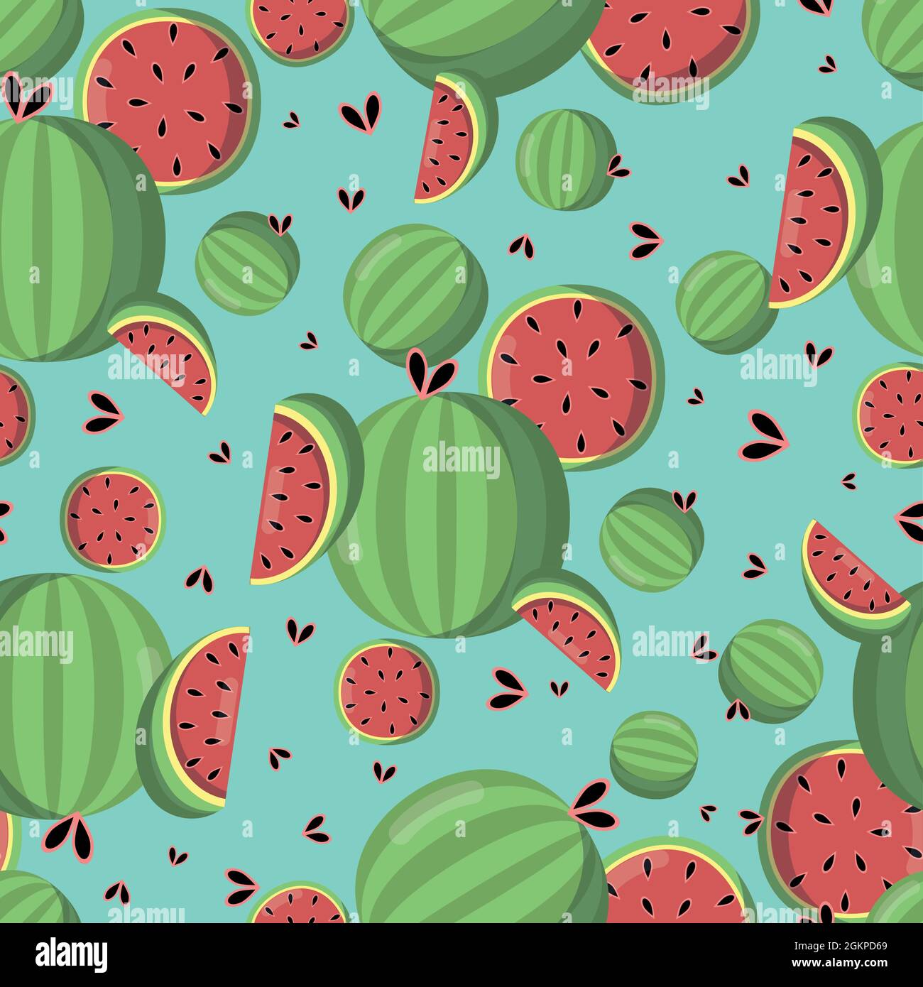 Colored background pattern with slices of watermelons Stock Vector ...