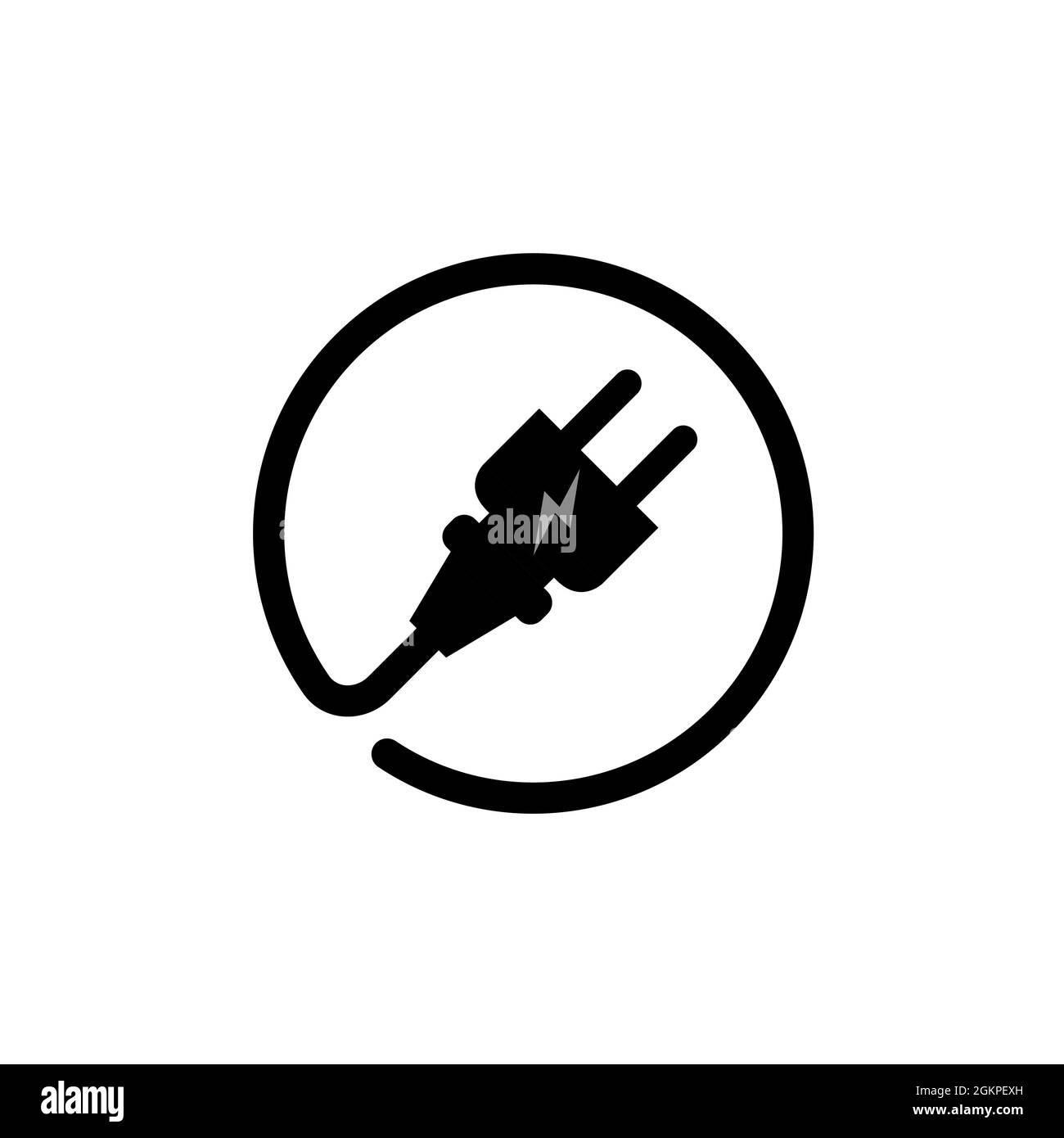 Electric Plug connect concept socket. Get connected or disconnect