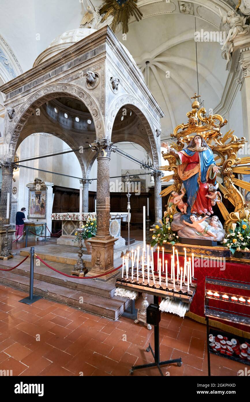 Spello Umbria Italy. Santa Maria Maggiore church Stock Photo