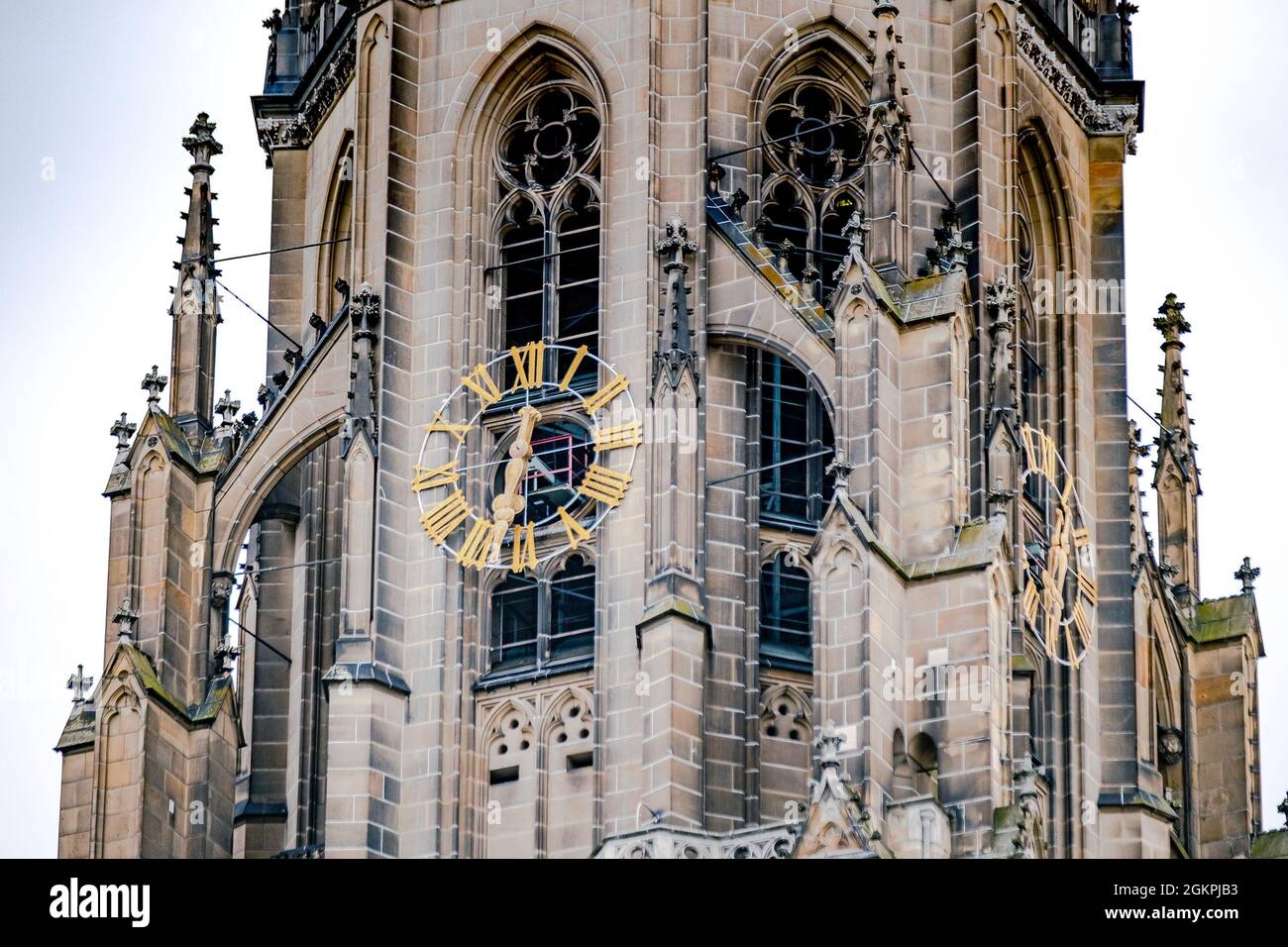 Clock at the cathedral in Linz, Austria Stock Photo - Alamy