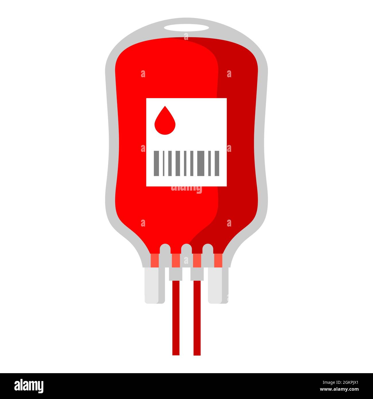 Illustration of blood transfusion bag. Object for medicine and health