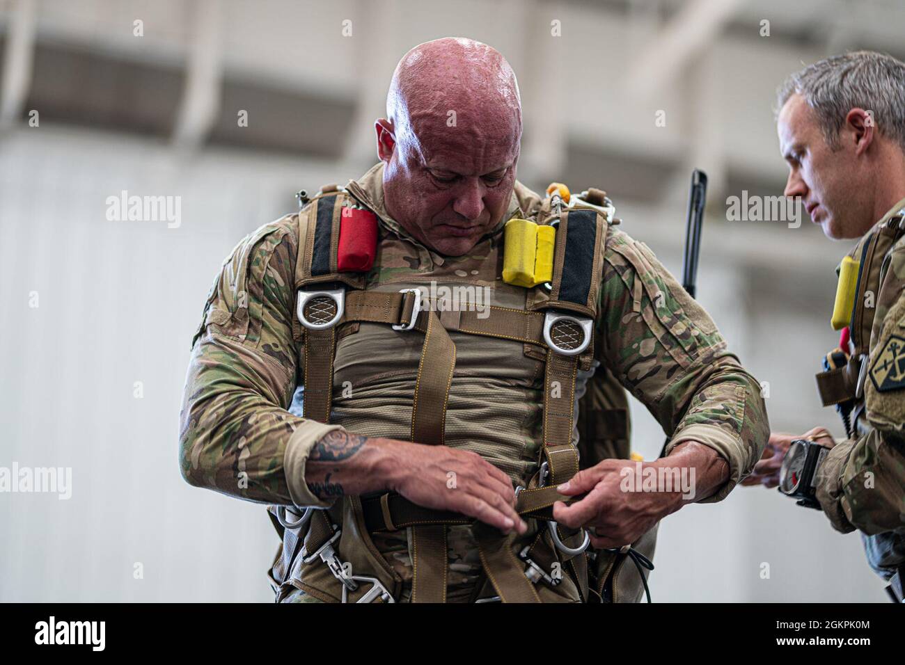 Chief Warrant Officer 2 James Gibson, a jumpmaster with the