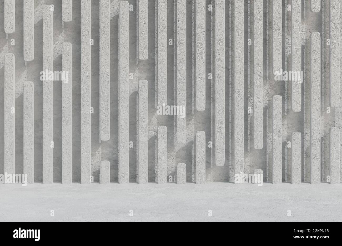Abstract empty room concrete wall background grunge texture style.,3d ...