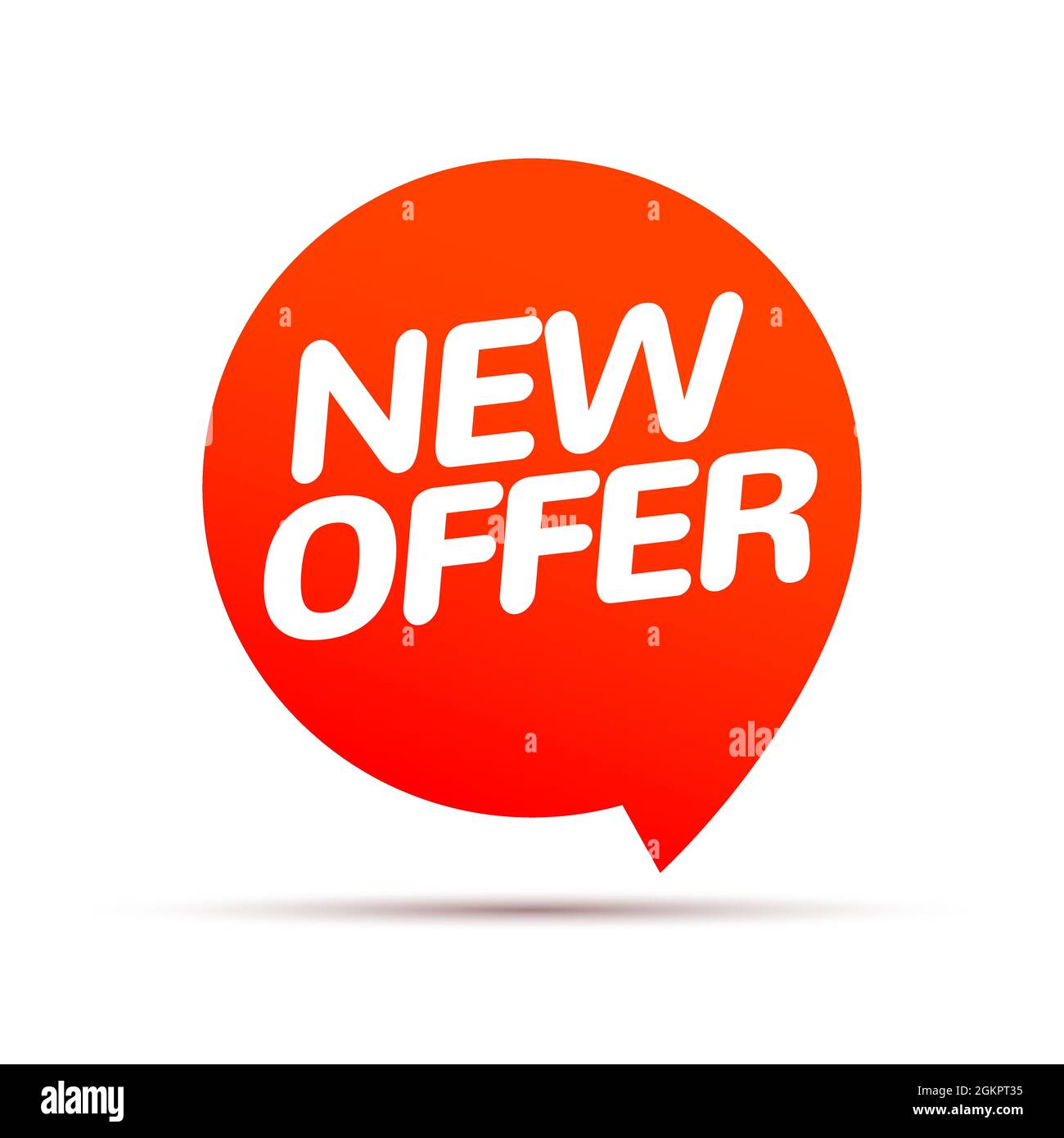 New offer vector banner. Red promotion label bew offer price tag label ...